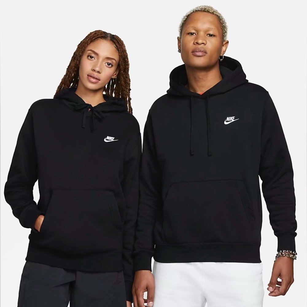 Nike Men's Black Sportswear Club Fleece Pullover Hoodie
